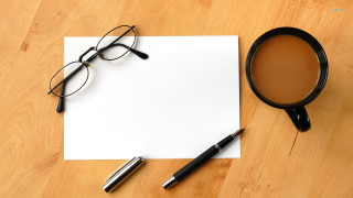 Coffee pen table paper glasses - free technology wallpaper for desktop