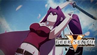 Woman red dress sword blue 2 - cloud and a plane free wallpaper