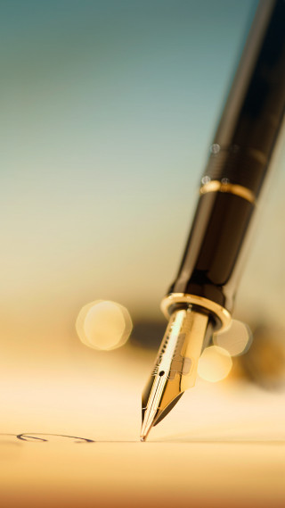 Pen writing paper blurry sky - sharp free wallpaper for mobile
