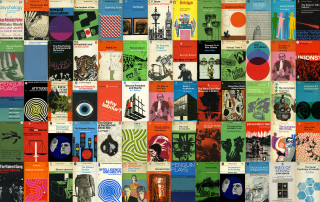 Collage posters advertisements wall colorful - criterion collection free wallpaper
