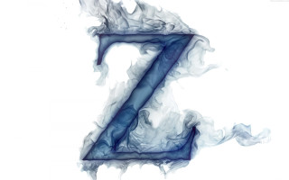 Smoke letter blue z white - a letter free wallpaper