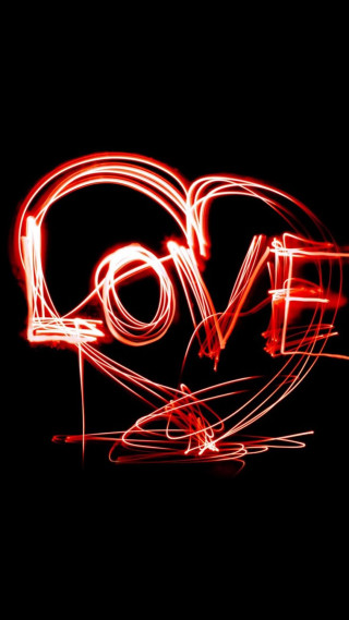 Red light painting love dark - video art free wallpaper for mobile