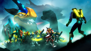 Animated characters mountain sky blue - animated character free wallpaper for desktop