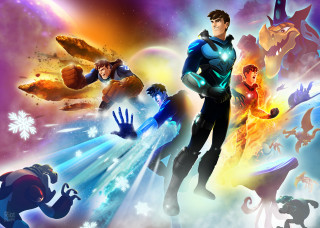 People painting space stars planets - key art free wallpaper for desktop