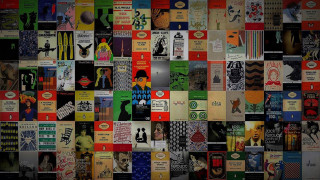 Book magazine collage black background - photo of a person free wallpaper