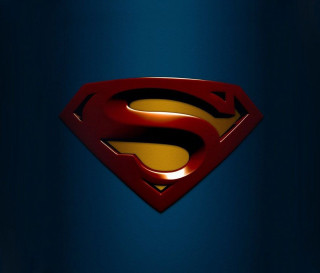 Superman logo blue background yellow 6 - a superman logo free wallpaper for desktop