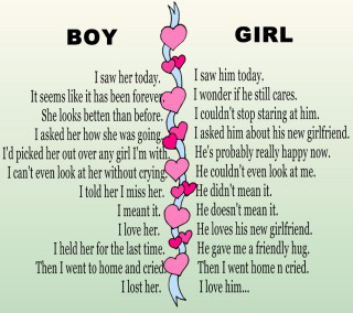 Poem hearts boy and girl - emotional free wallpaper for tablet