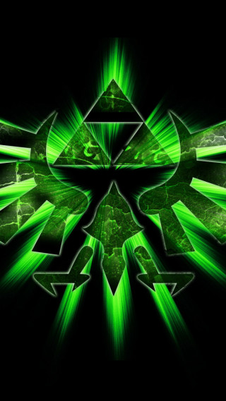 Green abstract background arrows triangles - a green glow free wallpaper for mobile