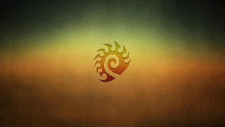 Yellow red logo brown background - hearthstone free wallpaper