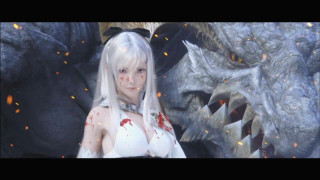 White hair woman dragon blood - a white wig free wallpaper
