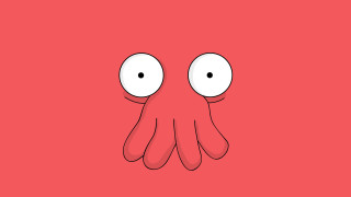 Cartoon octopus big eyes red - 2 d game art free wallpaper