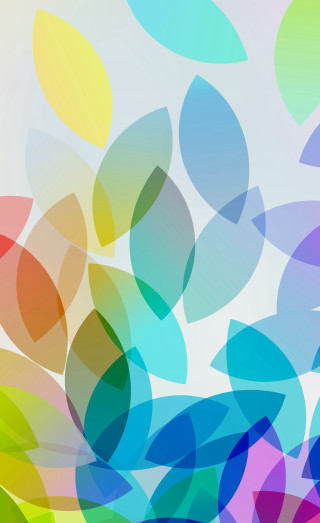 Colorful leaves sky background clouds - surreal design free wallpaper for mobile