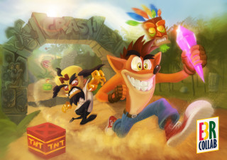 Cartoon character running dirt road - key art free wallpaper