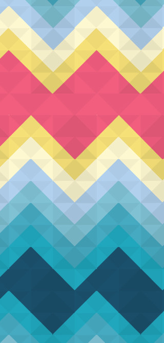 Colorful chevron pattern red center - surreal design free wallpaper for mobile