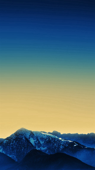 Mountain range yellow sky blue - a yellow sky free wallpaper for mobile