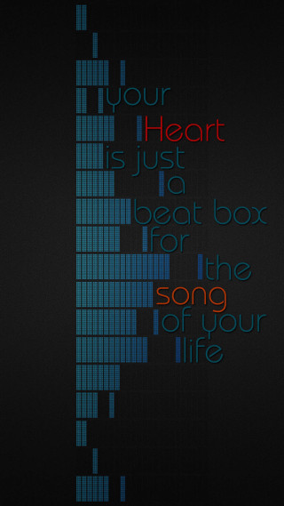 Heart beatbox song life poster - expressive free wallpaper for mobile