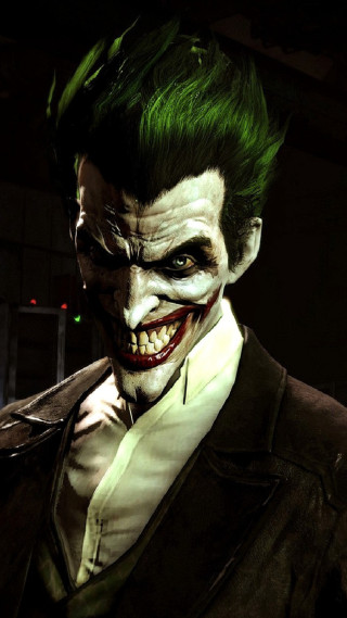 Man green hair joker costume - a neon light free wallpaper for mobile