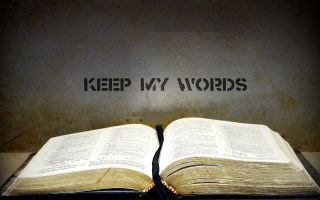 Book light keep my words - black ink free wallpaper