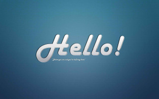 Blue hello white letters carlos - white letter free wallpaper