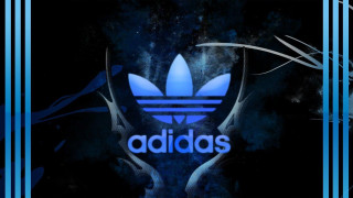 Blue adidas logo black background - a blue stripe free wallpaper