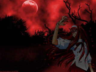 Woman camera red moon trees 2 - a woman holding free wallpaper for desktop