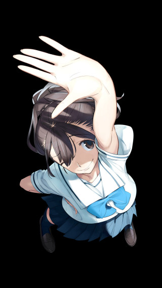 Flying person rayonism ambient occlusion - dynamic free wallpaper for mobile