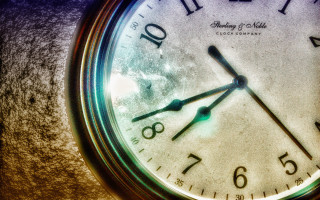 Clock green second wall blue - photorealistic imagery free wallpaper