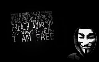 Masked person black background white - expressive free wallpaper