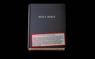 Book red label black surface - a red stripe free wallpaper