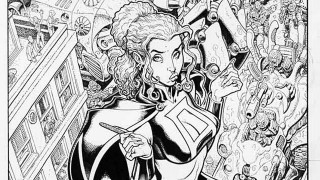 Black white drawing man surrounded - michael kaluta free wallpaper for desktop