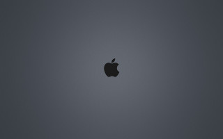 Apple logo gray black background 2 - free technology wallpaper