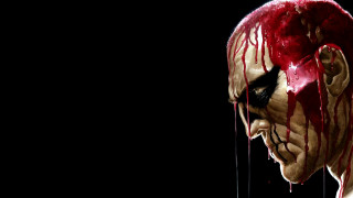 Creepy man blood dripping face - a creepy looking man free wallpaper