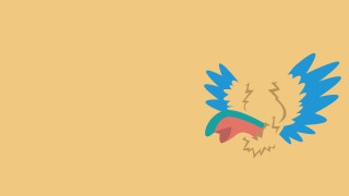 Cartoon character blue red bird - his head free wallpaper