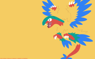 Cartoon bird green hat blue - blue wing free wallpaper