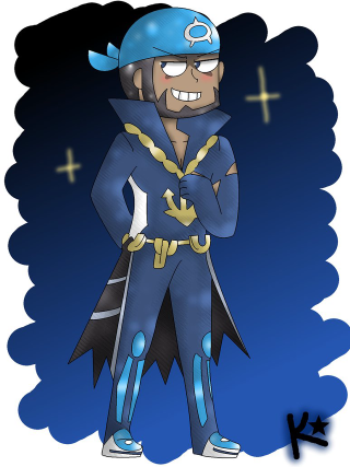 Cartoon character blue costume gold 2 - ross free wallpaper