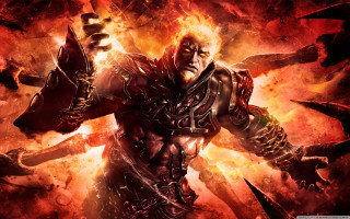 Man armor flames background fire - a man in armor free wallpaper