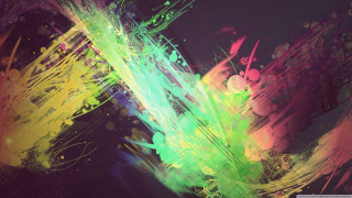 Colorful abstract painting black background 5 - neon color free wallpaper
