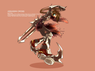 Cartoon character sword dress fantasy 2 - a sword and a dress free wallpaper