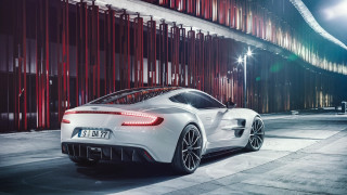 White sports car parked building 3 - red curtain free wallpaper