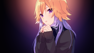 Blonde anime girl purple eyes - purple eye free wallpaper