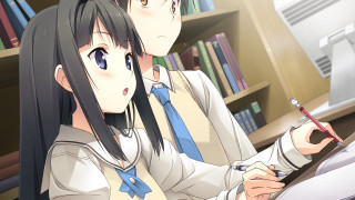 Two people sitting desk pen - a pen and paper free wallpaper