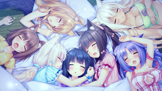Girls bed arms covered faces - kawaii free wallpaper for desktop