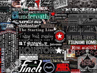 Sticker collage wall art symbols 2 - a collage free wallpaper