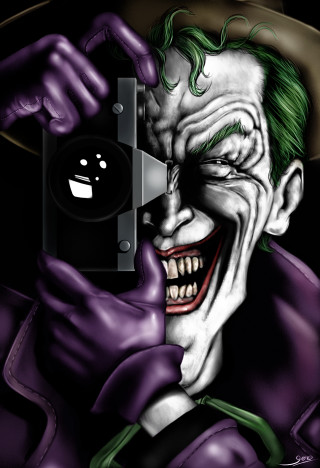 Joker camera gun purple gloves - his hand and a gun free wallpaper