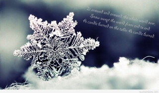 Snowflake quote beautiful winter nature - a snowflake free wallpaper for desktop