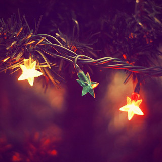 Christmas tree lights star decoration - free christmas wallpaper for tablet