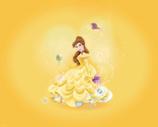 Cartoon character yellow dress bird - above her head free wallpaper for desktop