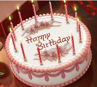 Birthday cake candles happy birthday 5 - free holidays wallpaper for tablet