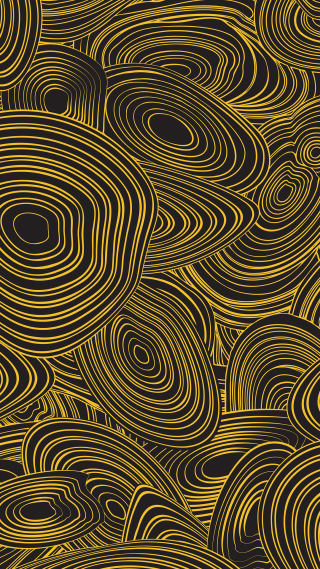 Black gold background swirls circles - swirl free wallpaper for mobile