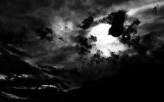 Cloudy sky sun plane black - dark atmosphere free wallpaper
